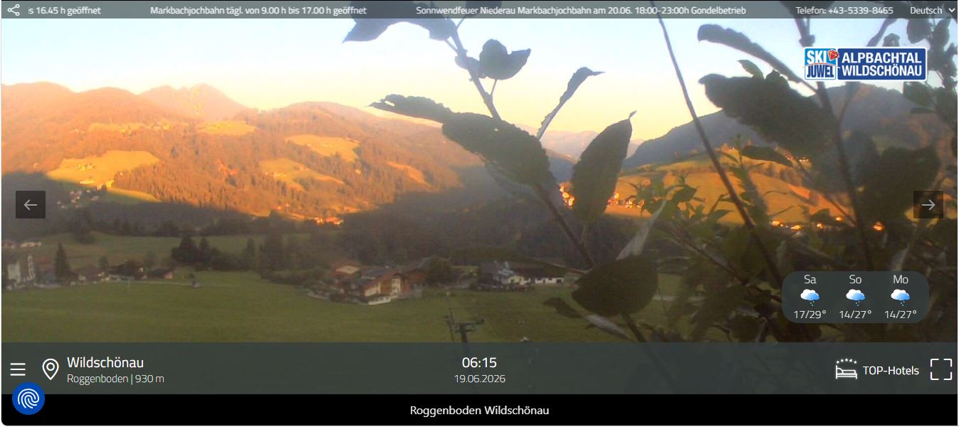 Webcam Roggenboden Wildschönau