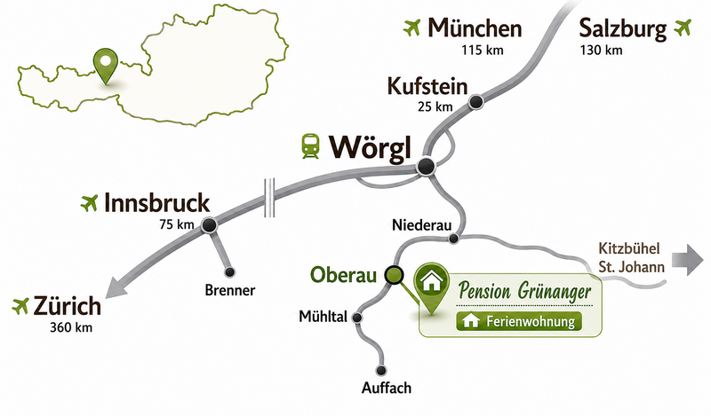 Anreise Pension Grünanger